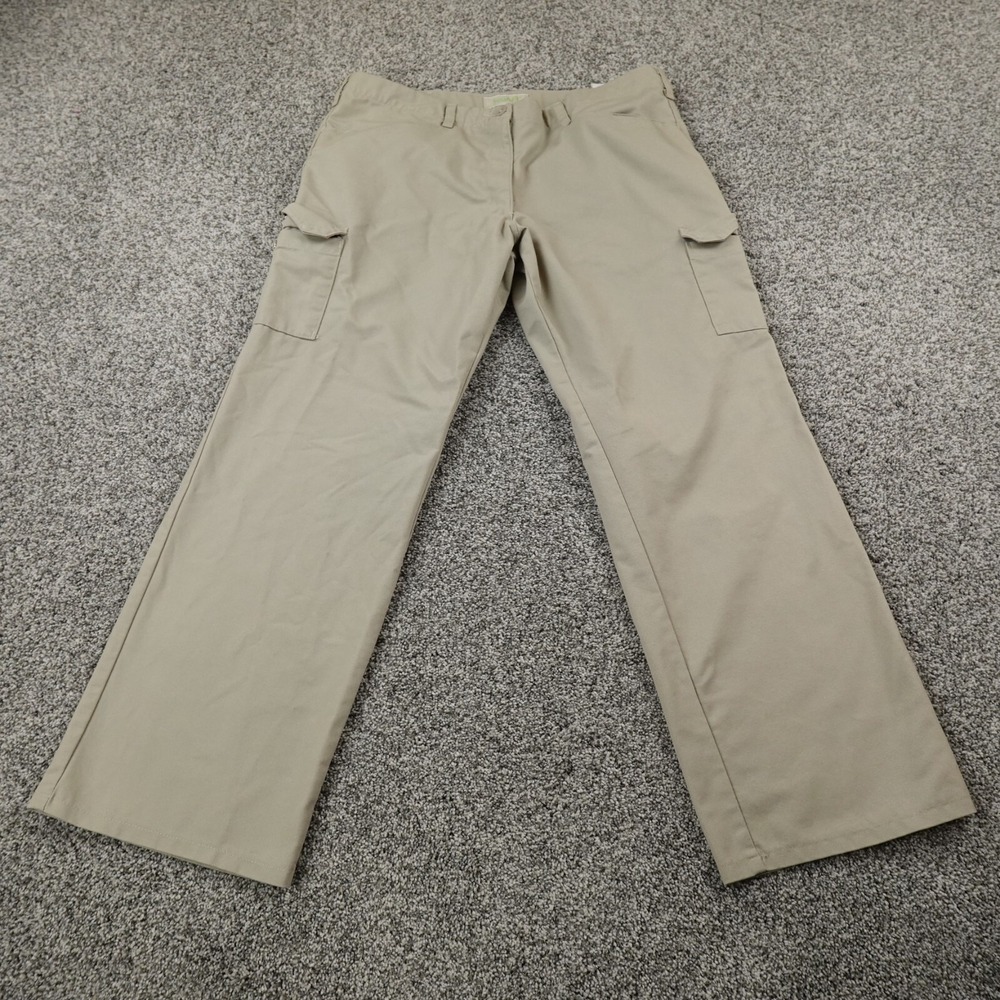Cintas Pants Womens 12 Beige Khaki Utility Cargo Wide Leg Skate‎ Baggy Workwear